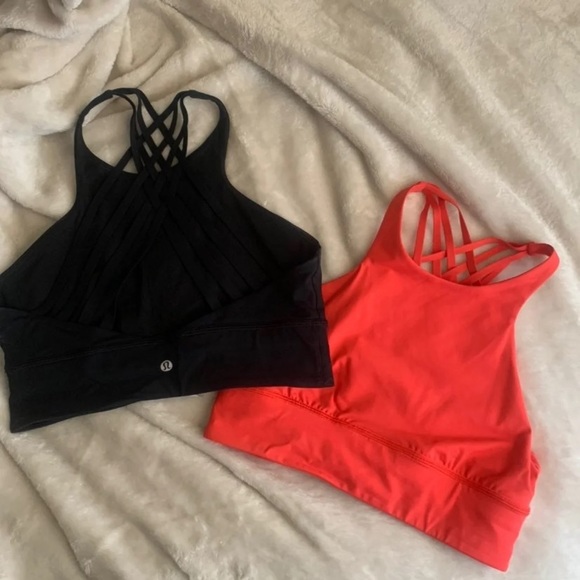 Lululemon free to be moved high neck brace red 10 - Picture 4 of 9